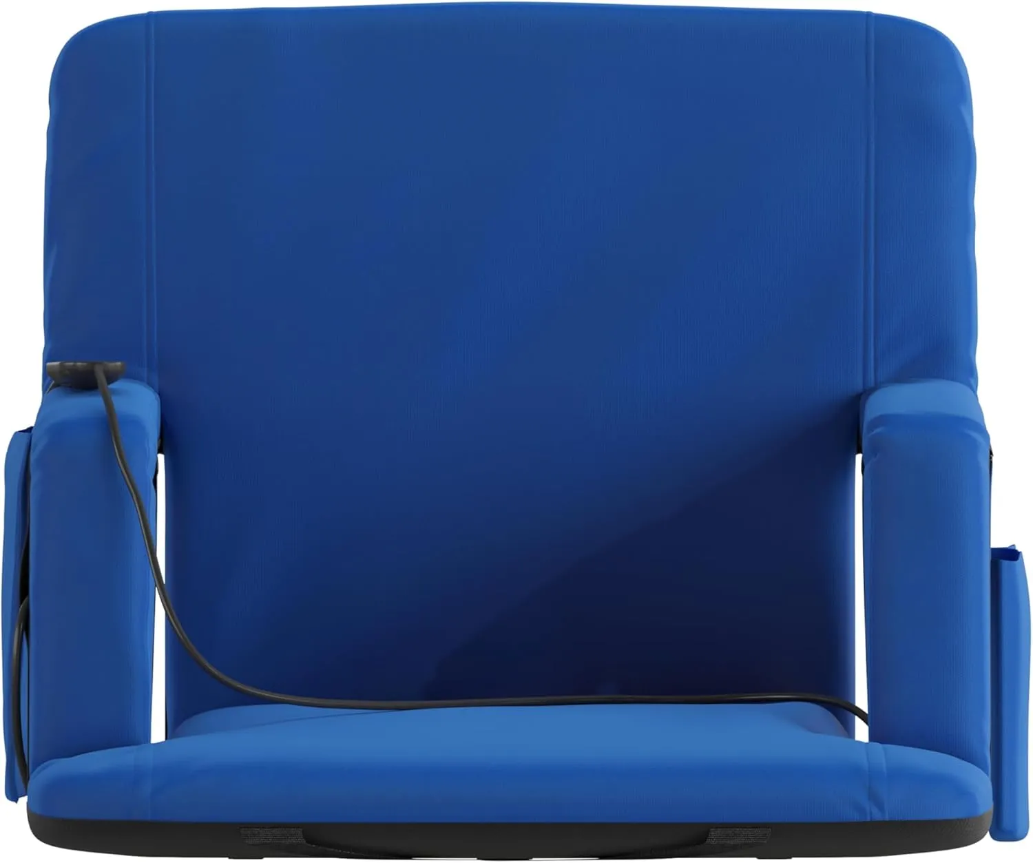 Flash Furniture Malta Heated Stadium Seat with Back Support, 6 Recline Positions, Portable Chair with Backpack Straps, USB Battery Pack Not Included, Blue