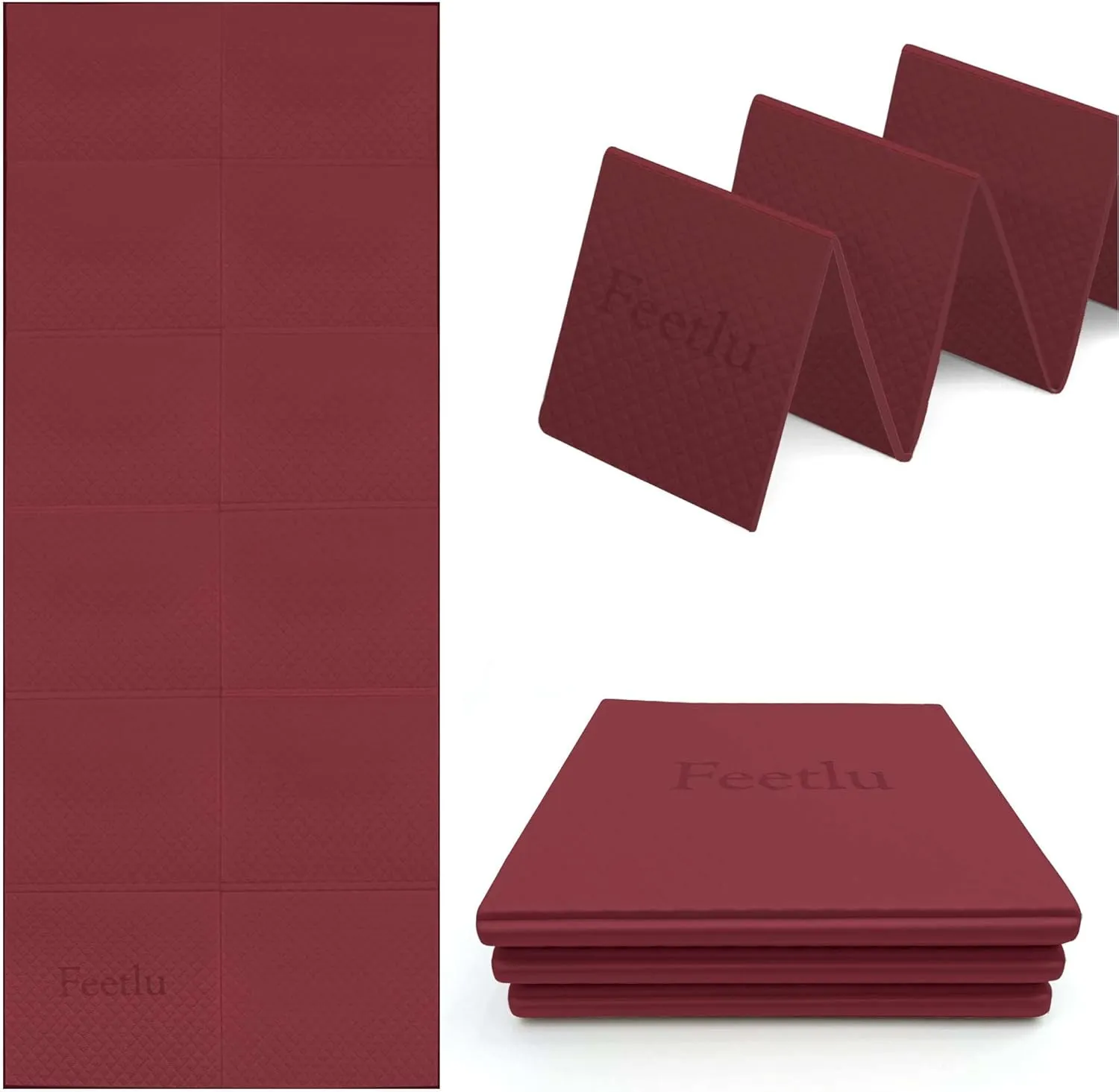 Foldable Yoga Mat, 6mm Thick, Lightweight, Anti-Slip, and Easy to Store – Perfect for Travel, Yoga, Pilates, Home Workouts, and Floor Exercises