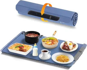 Food Warming Mat - Upgraded Rollable Electric Graphene Warming Tray with 11 Temperatures & Timer, Portable Silicone Heating Mat for Food, Fast Full Surface Warmers for Parties, Buffets etc