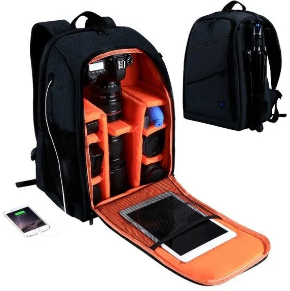 for Accessories Outdoor Laptop Dual Camera & Backpack Bag Travel – Highly praised DSLR, Waterproof PULUZ Limited availability Shoulder