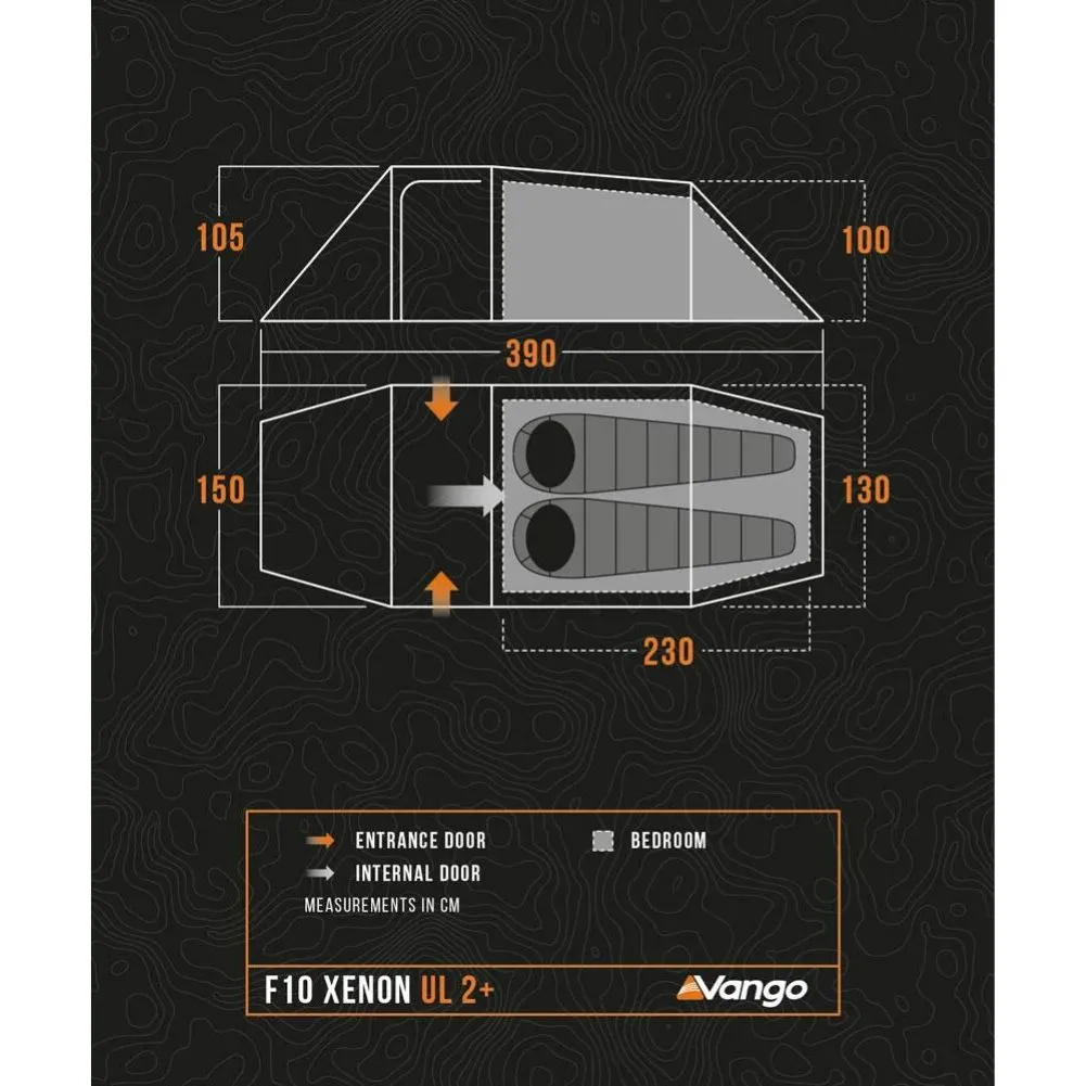 Force Ten (F10) Xenon UL 2 Plus Tent - 2 Man Lightweight Tent
