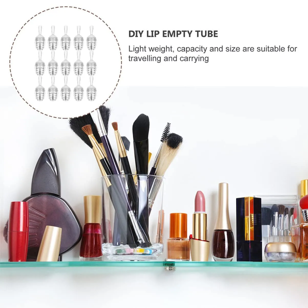 FRCOLOR 30pcs Refillable Honey Pot Lip Gloss Tubes Clear Containers for Oil Dye Liquid Portable and Reusable Design