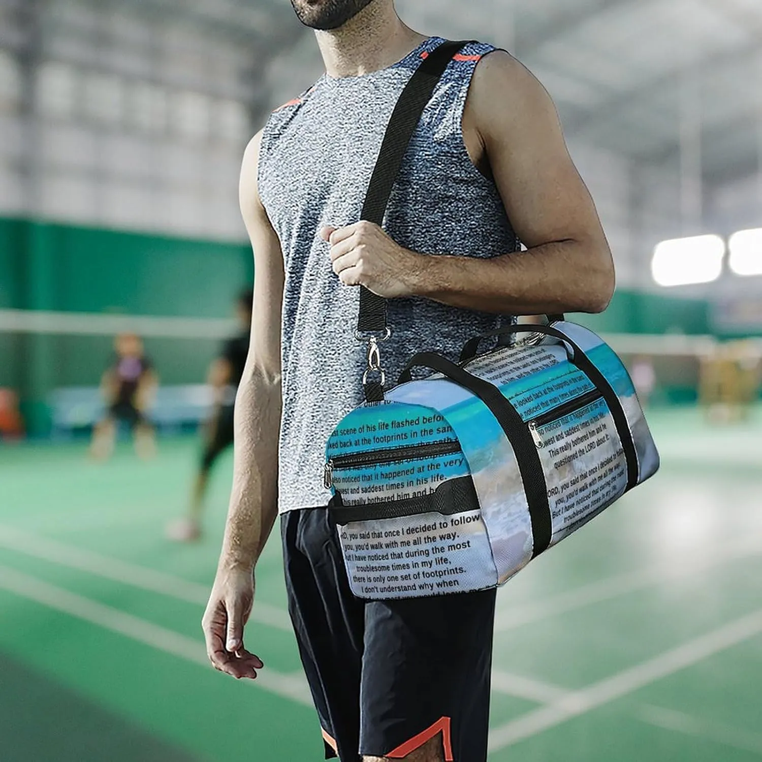 French Fries Fun Food Fitness Bag with Large Capacity Backpack And Waterproof Bag