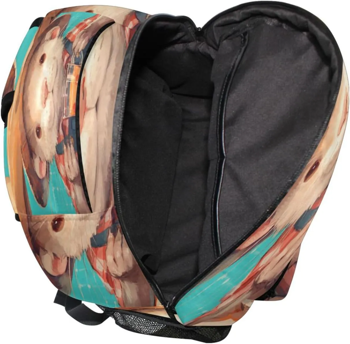 Fun Backpack for Teenager Waterproof School Bag with Chest Strap Gift Men & Women Tea Style