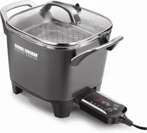 George Foreman RC0010B Smart Kitchen 30-Cup Digital Multicooker with Sear Setting,Black