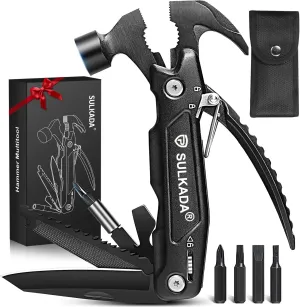 Gifts for men,Father's day gift,Multitool Hammer 15 in 1 Camping Accessories Survival Gear,Christmas Stocking Stuffers Unique Brithday Gift Ideas