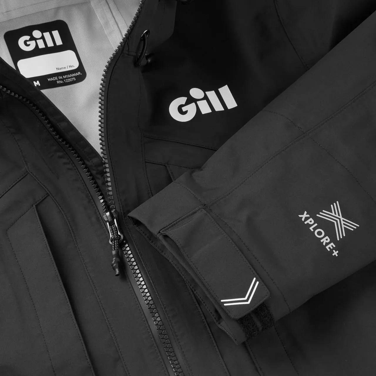 Gill Apex Pro-X Mens Fishing Jacket - Fully Taped, Waterproof and Stain Repellent (Black)