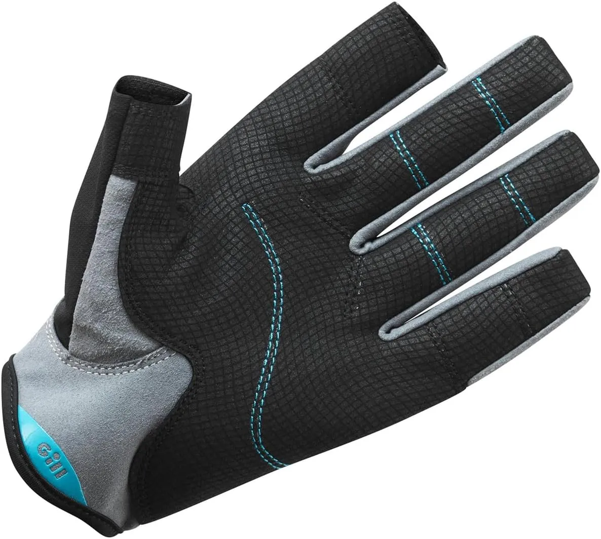 Gill Deckhand Sailing Gloves - Long Fingers with Exposed Finger and Thumb - 50  UV Sun Protection & Water Repellent