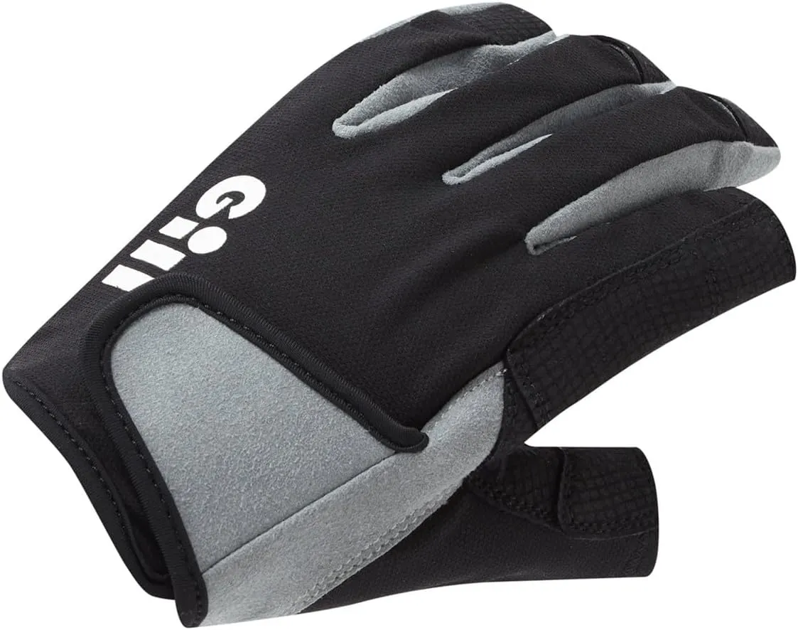 Gill Deckhand Sailing Gloves - Long Fingers with Exposed Finger and Thumb - 50  UV Sun Protection & Water Repellent