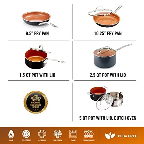 Gotham Steel 10 Piece Pots and Pans Set