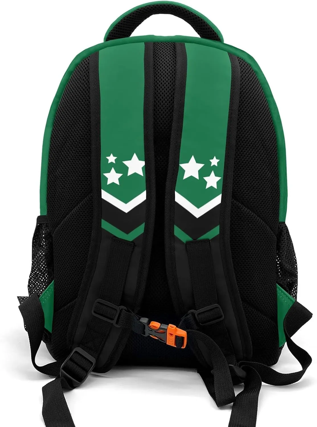 Green Cheer Cheerleader Personalized School Backpack Durable Laptop Bag for Man Woman