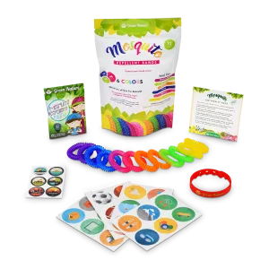 Green Nature Mosquito Repellent Bracelets Individually Packed (12) and 24 Patches