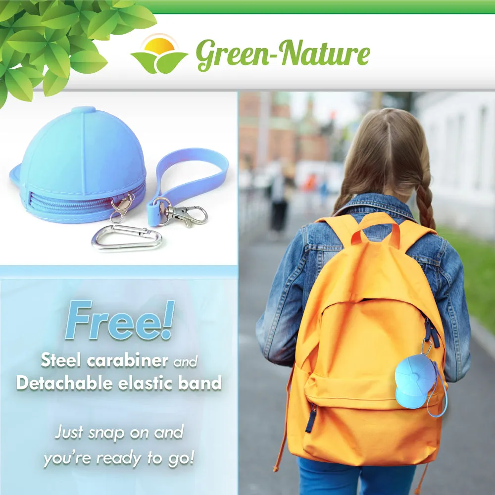 Green-Nature Mosquito Repellent Slap Bracelet , Wristband 3 Pack with Cartoon Figures Blue Hat