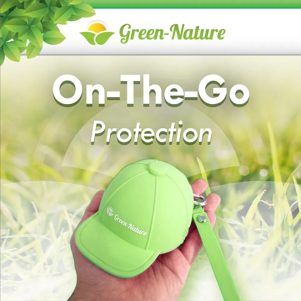 Green-Nature Mosquito Repellent Slap Bracelet , Wristband 3 Pack with Cartoon Figures Green Hat