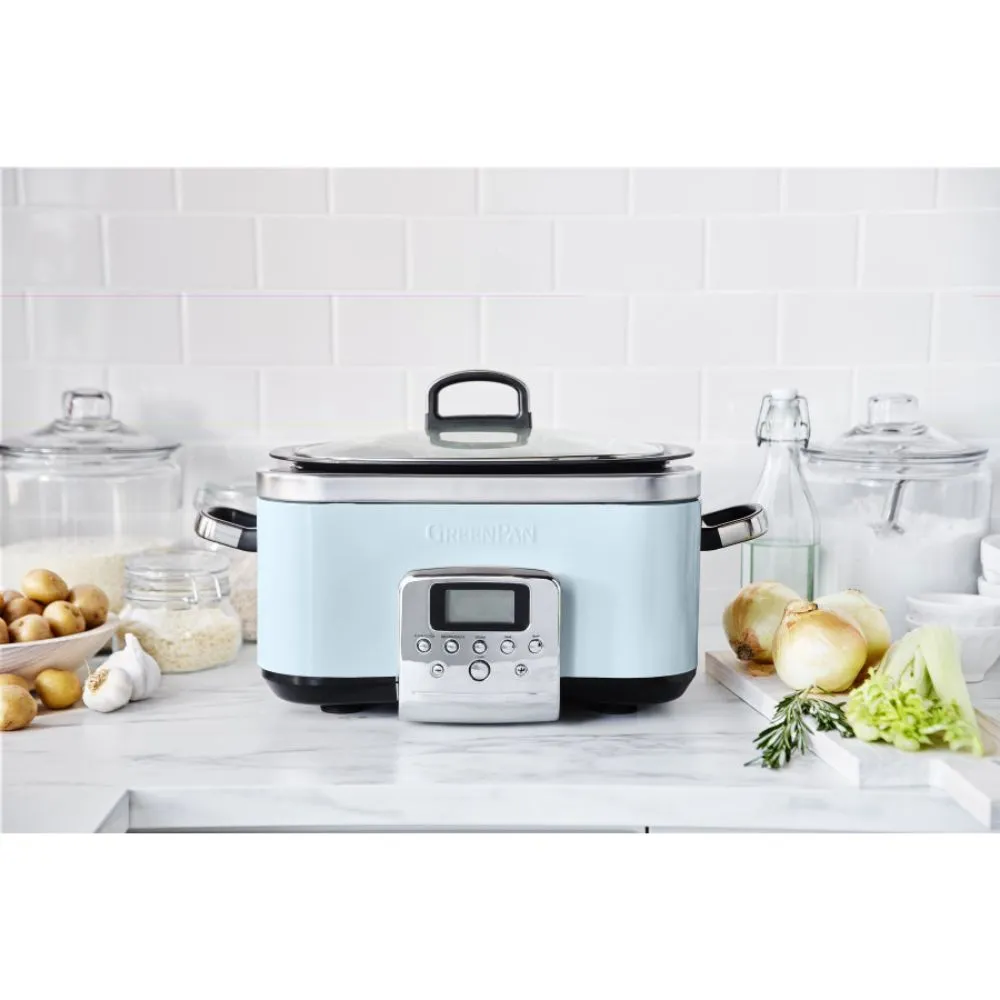 GreenPan Slow Cooker 6L (Blue Haze)