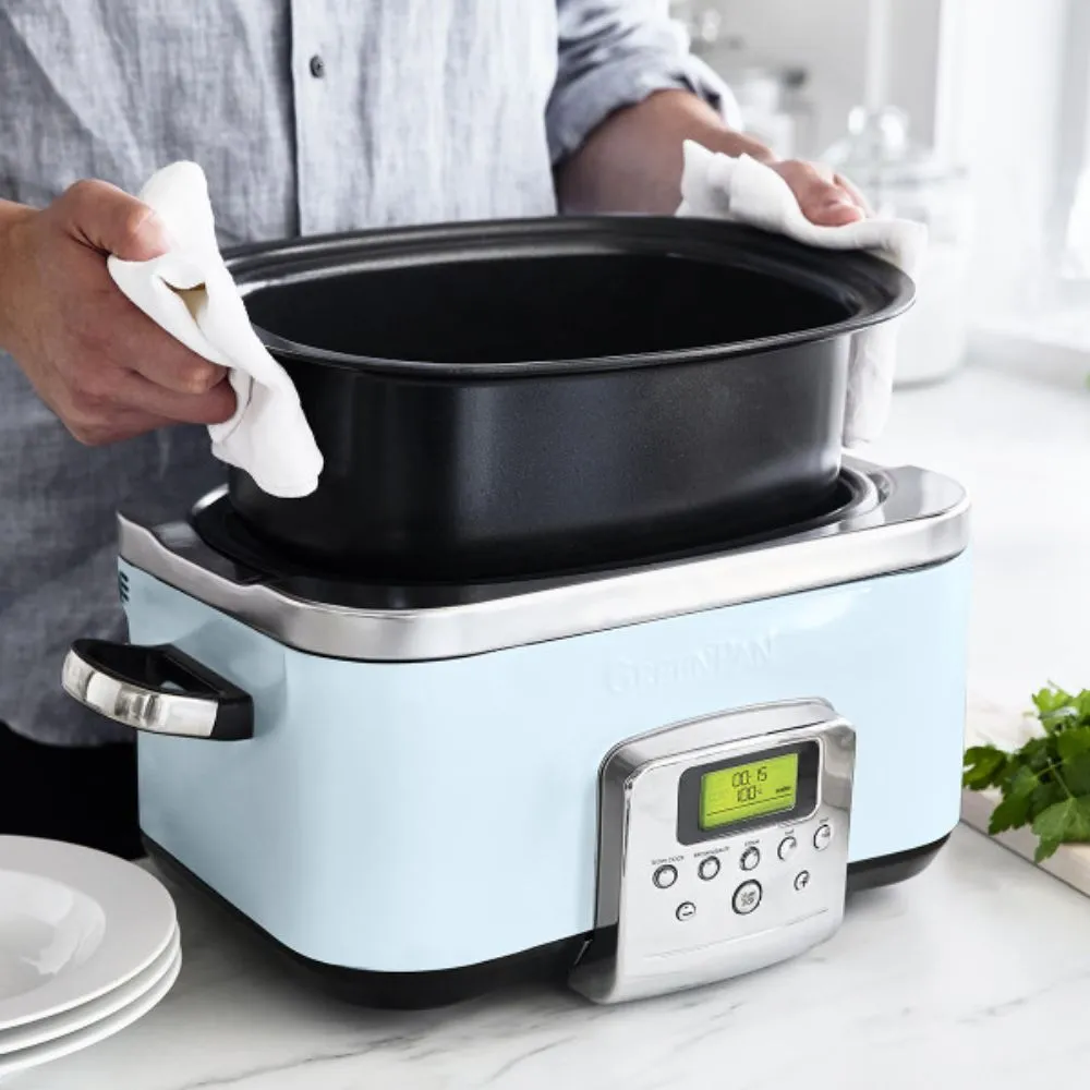 GreenPan Slow Cooker 6L (Blue Haze)