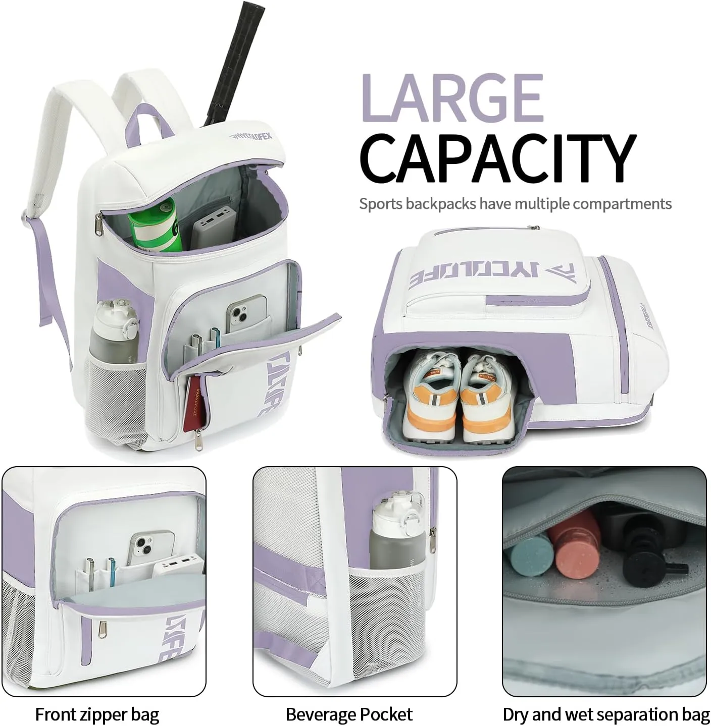gym duffel bag backpack wrestling bag with shoe compartment 4 kinds of back method waterproof sports walking laptop