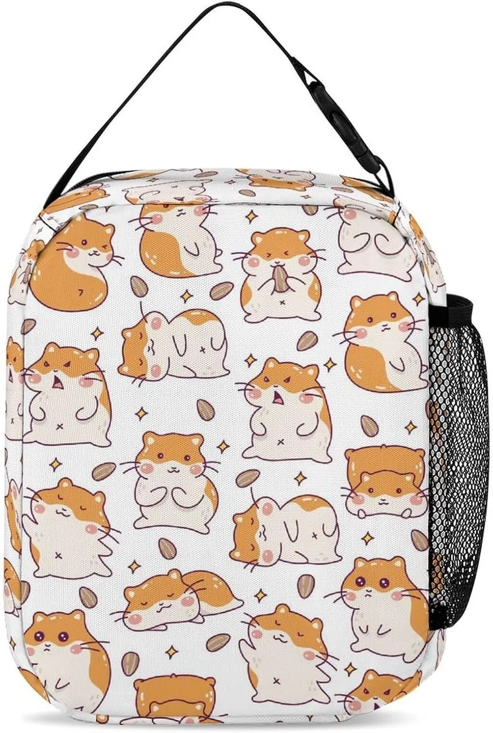 Hamster Backpack with Lunch Box & Pencil Case for Kids Girls Boys School, 16 Inch Cute Hamsters Bookbag, School Backpack for Students Children, Lightweight, Large Capacity