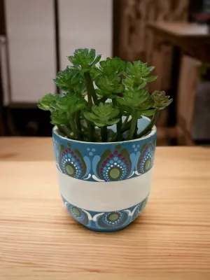 Hand Painted  Mandala Plant Pot