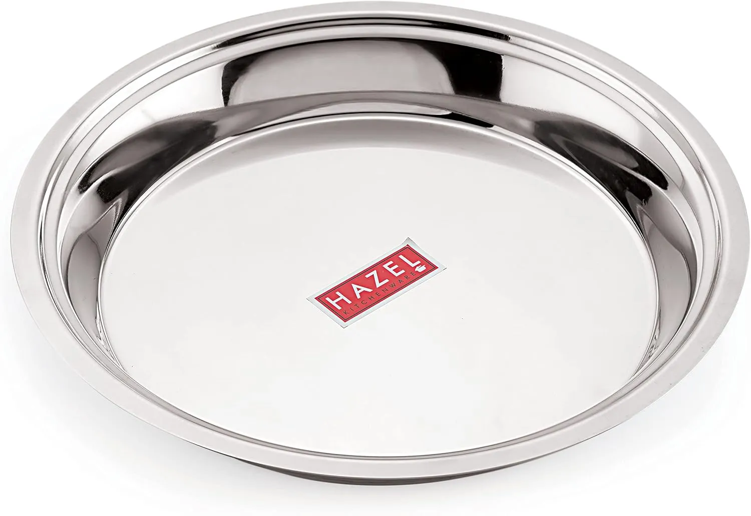 HAZEL Stainless Steel Parat | Steel Parat for Dough Flour Kneading|Atta Parat Steel for Kitchen, 33 cm, 2700 ML