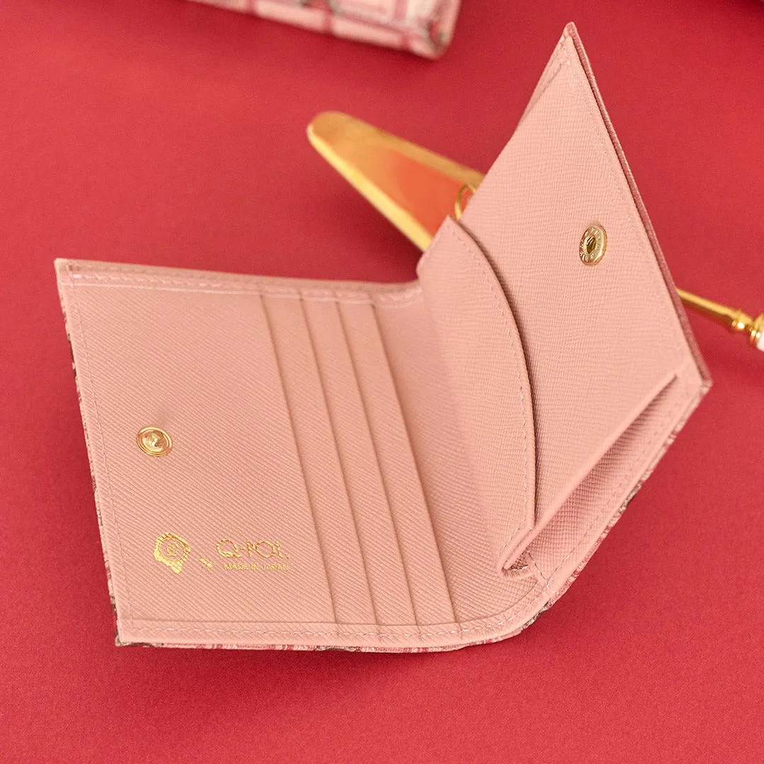 Heart Strawberry Chocolate Leather Flap Short Wallet【Japan Jewelry】