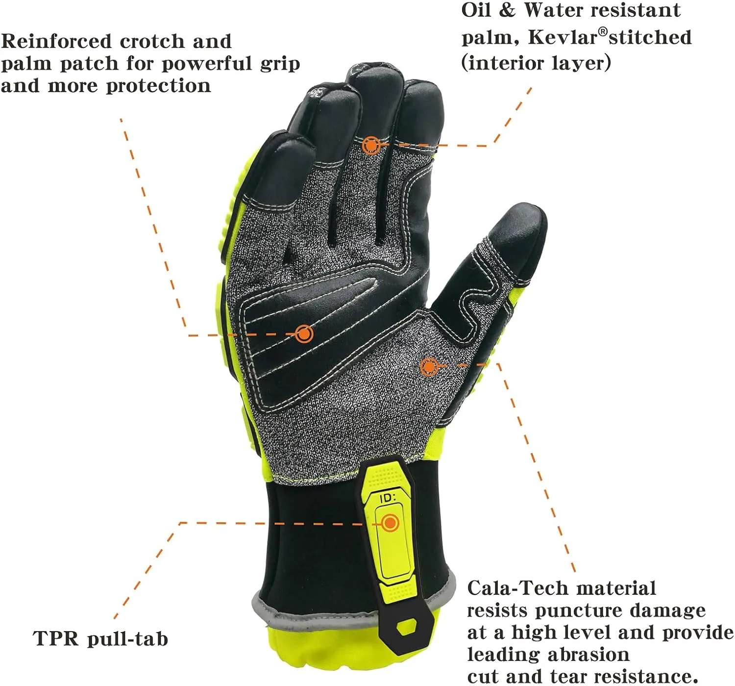 Heavy-duty Rescue Extrication Glove EN388:2016 Certification, Super Dexterity and Ultra Durability