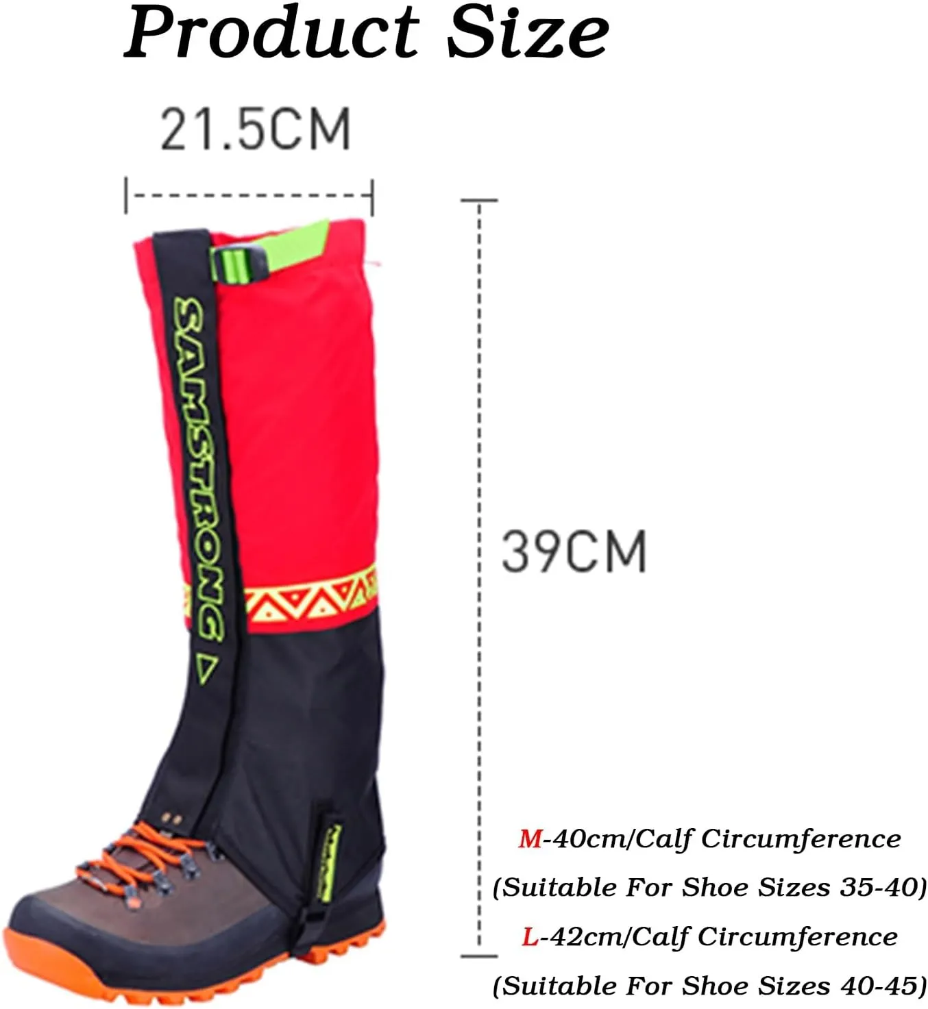 Hiking Gaiters,Snake Bite Protection Guards,Tactical Leg Gaiters,Waterproof and Adjustable Size for Walking Climbing Hiking