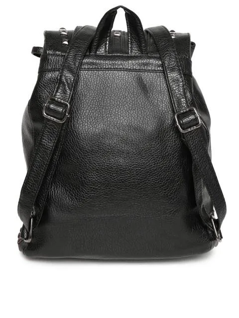 Hiveaxon Black Embellished Backpack