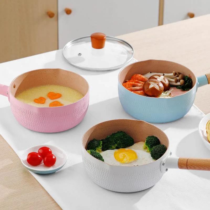 Home Kitchen Non-stick Koping Instant Noodle Stone Baby Boiled Hot Milk Supplement Soup Pot