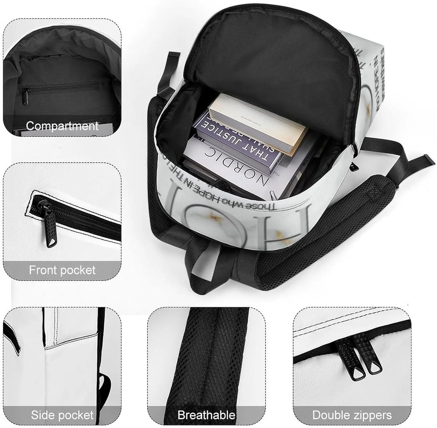 Hope in The Lord Scripture Verse Isaiah Classic Neutral Casual Lightweight Laptop Backpack Made of Materials, Suitable for Multiple Uses