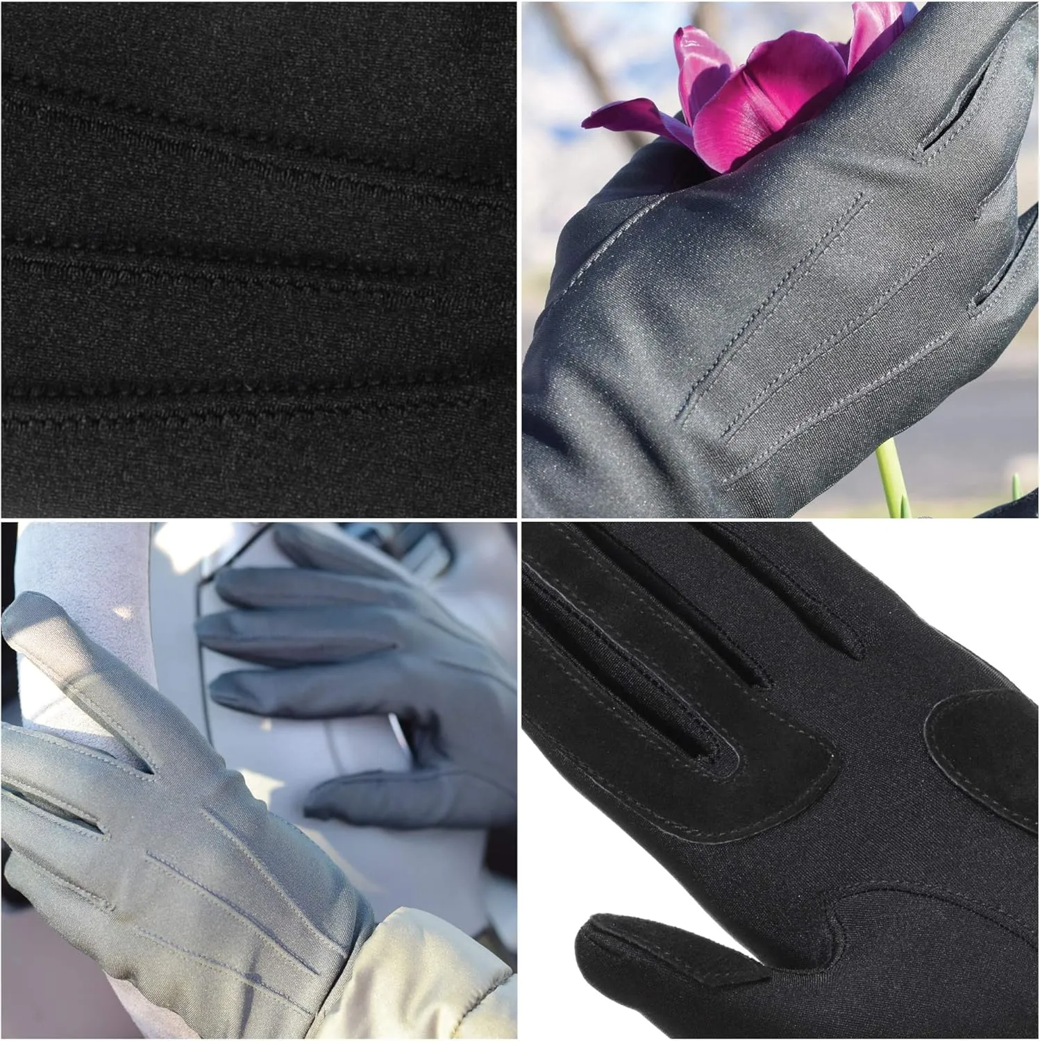 isotoner Women's Spandex Cold Weather Stretch Gloves With Warm Fleece Lining