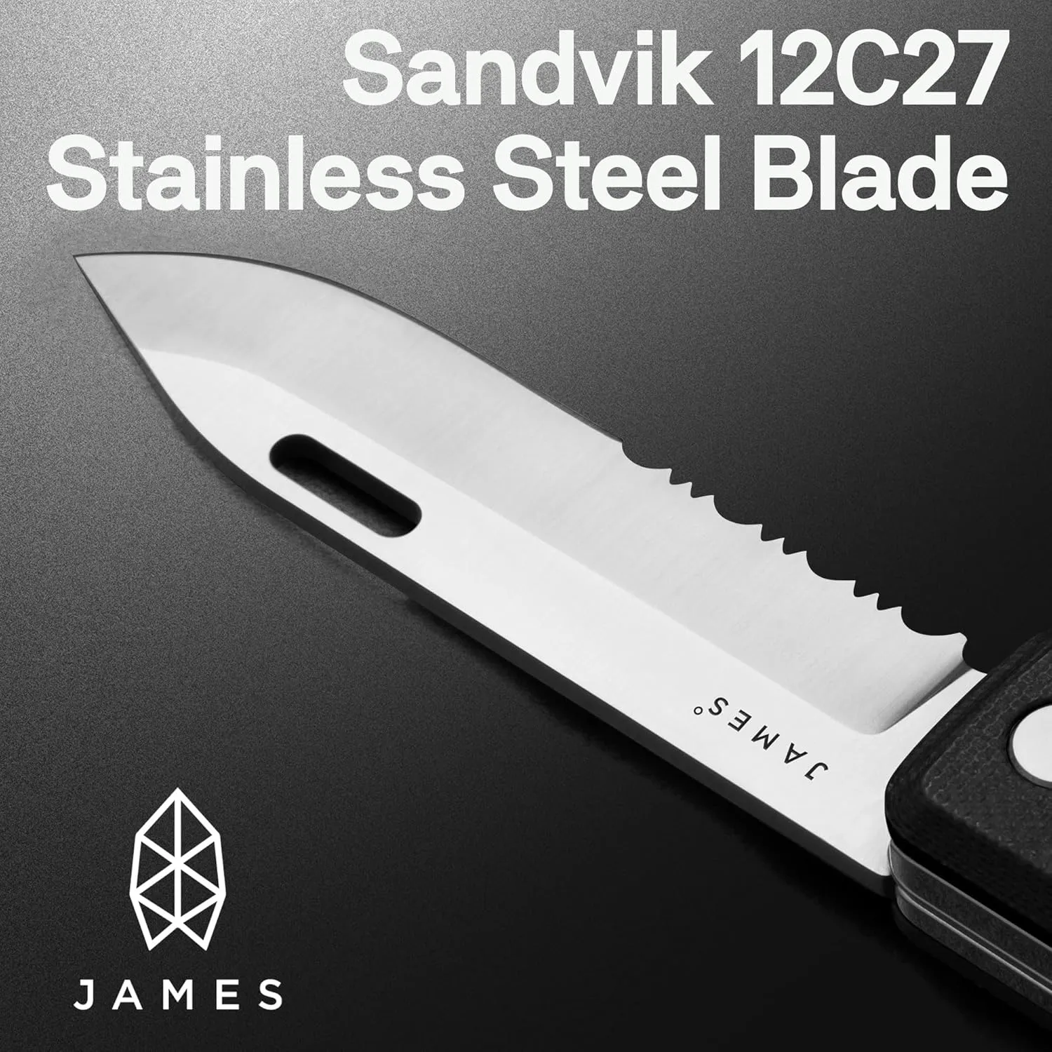 JAMES° The Ellis Folding Multitool Knife Compact and Lightweight EDC Featuring Scissors, Black 2.6" Stainless Steel Blade, Slip-Joint Design, and All-Things Scraper Screw Driver, OD Green Grip