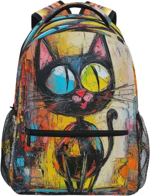 JSTEL Kid Cat Backpack,Elementary School Backpack Cat Kid Bookbag for Boy Girl Ages 5 to 13,04
