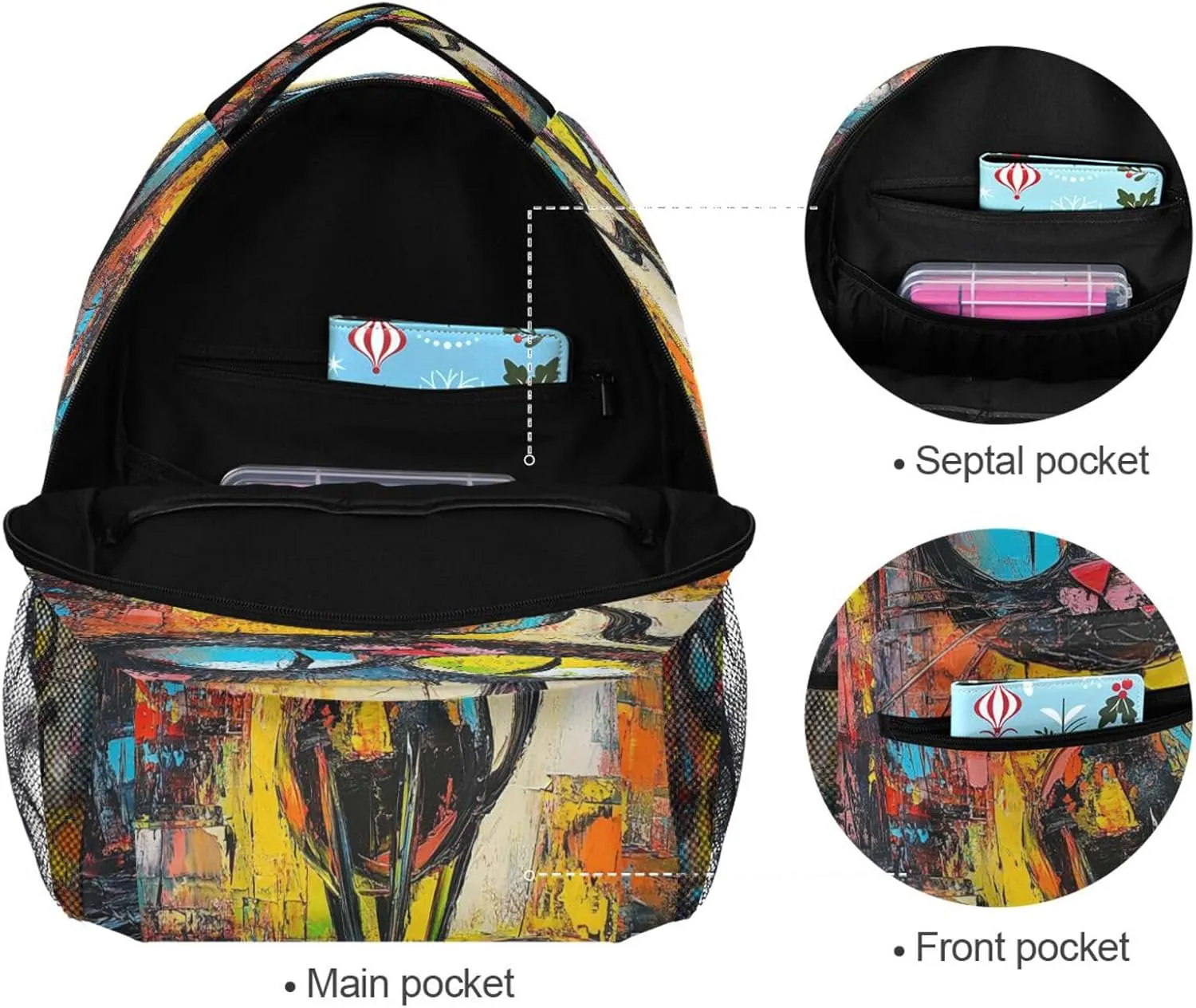 JSTEL Kid Cat Backpack,Elementary School Backpack Cat Kid Bookbag for Boy Girl Ages 5 to 13,04