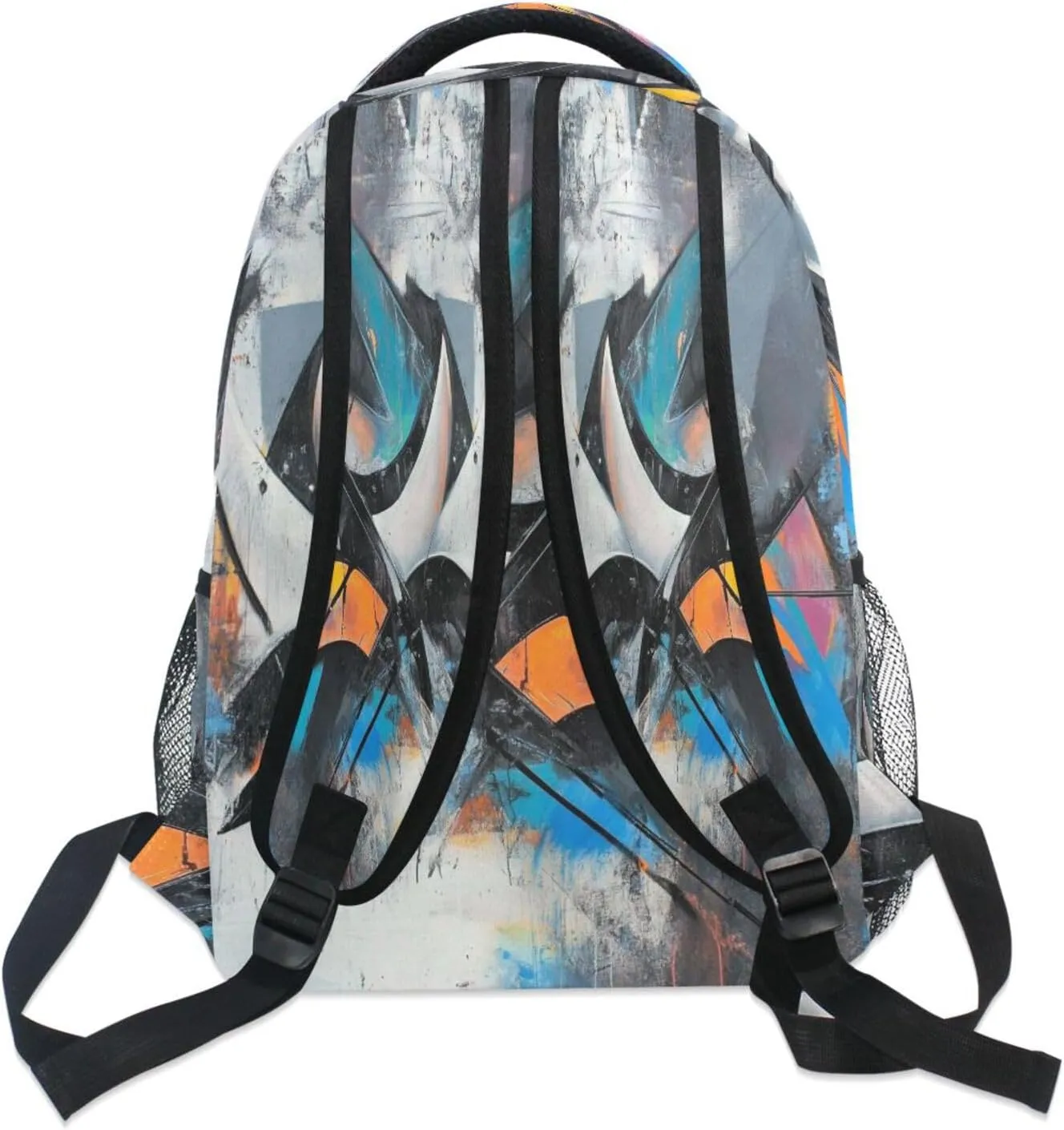 JSTEL Kid Graffiti Art Backpack,Elementary School Backpack Graffiti Art Kid Bookbag for Boy Girl Ages 5 to 13,01