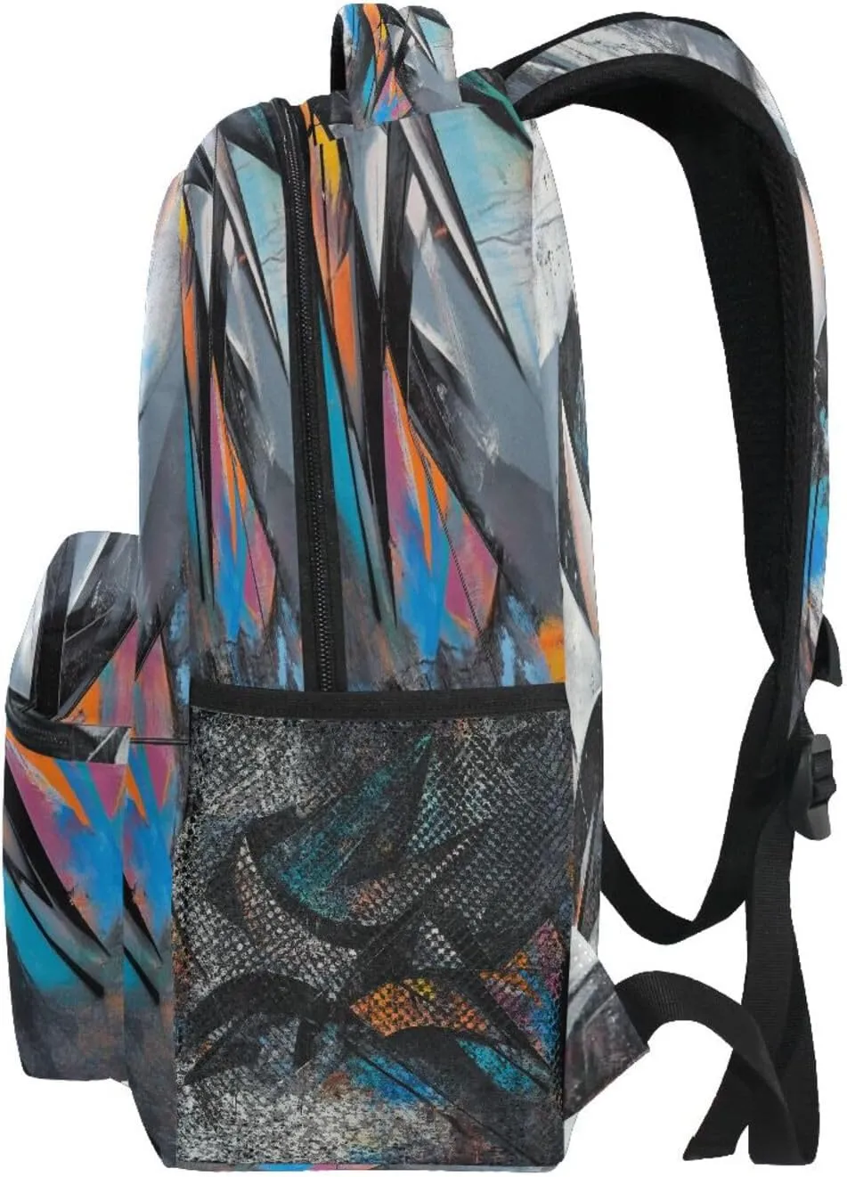 JSTEL Kid Graffiti Art Backpack,Elementary School Backpack Graffiti Art Kid Bookbag for Boy Girl Ages 5 to 13,01