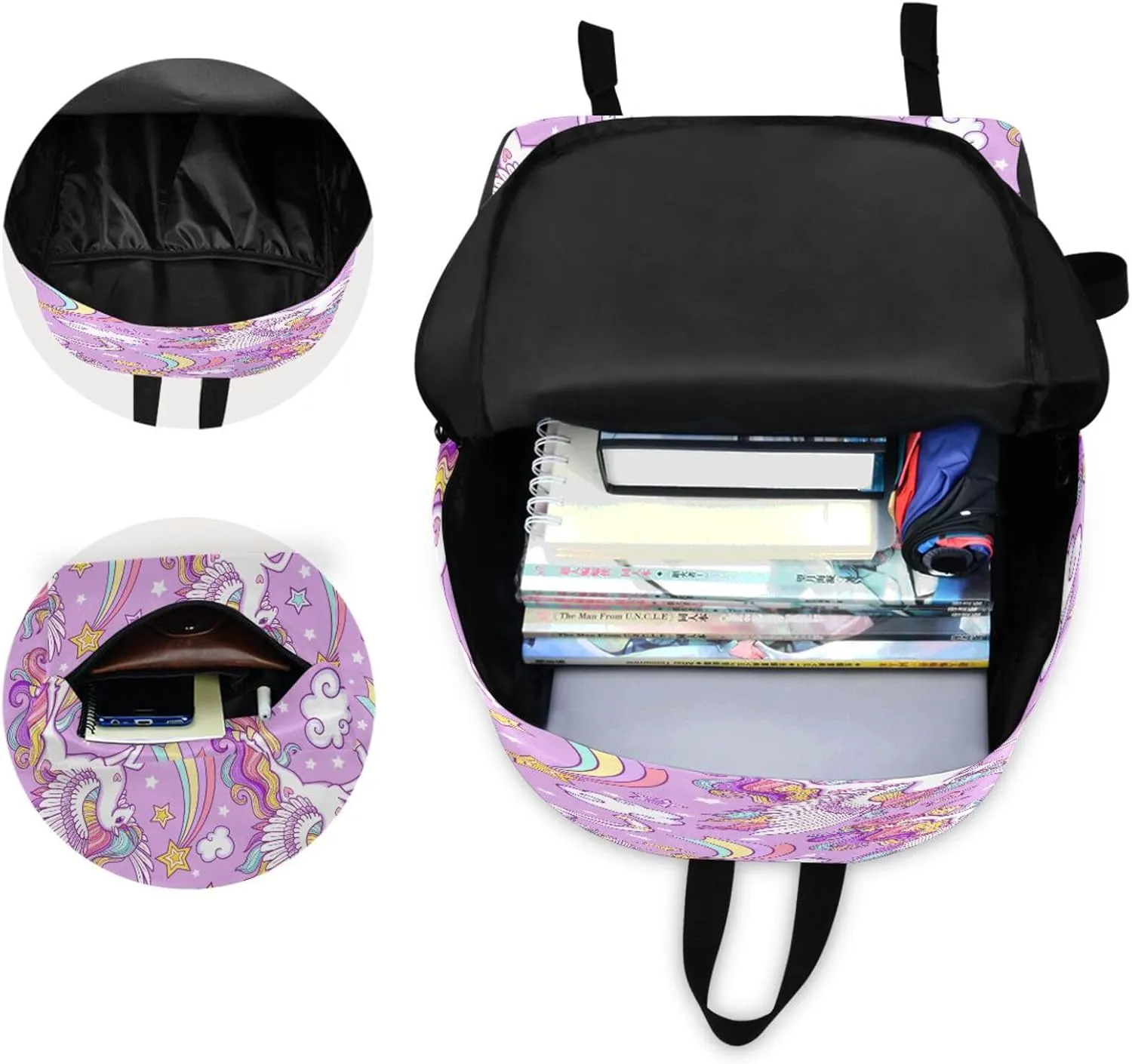 JSTEL Unicorn Backpack for School Elementary,Kid Bookbag Unicorn Toddler Backpack Teenager School Backpack