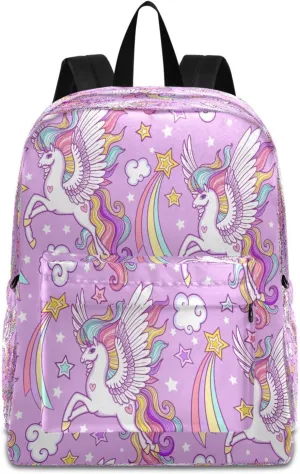 JSTEL Unicorn Backpack for School Elementary,Kid Bookbag Unicorn Toddler Backpack Teenager School Backpack