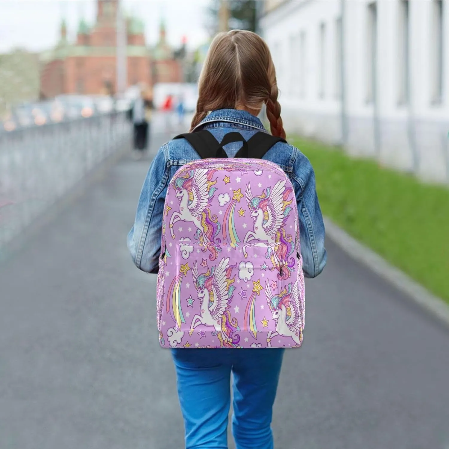 JSTEL Unicorn Backpack for School Elementary,Kid Bookbag Unicorn Toddler Backpack Teenager School Backpack