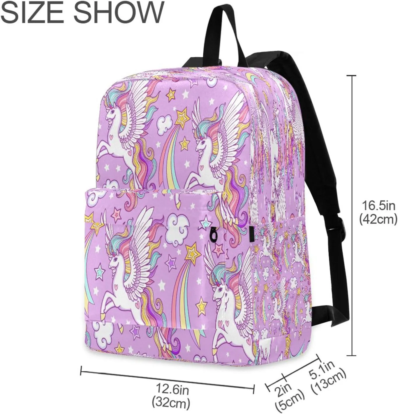 JSTEL Unicorn Backpack for School Elementary,Kid Bookbag Unicorn Toddler Backpack Teenager School Backpack