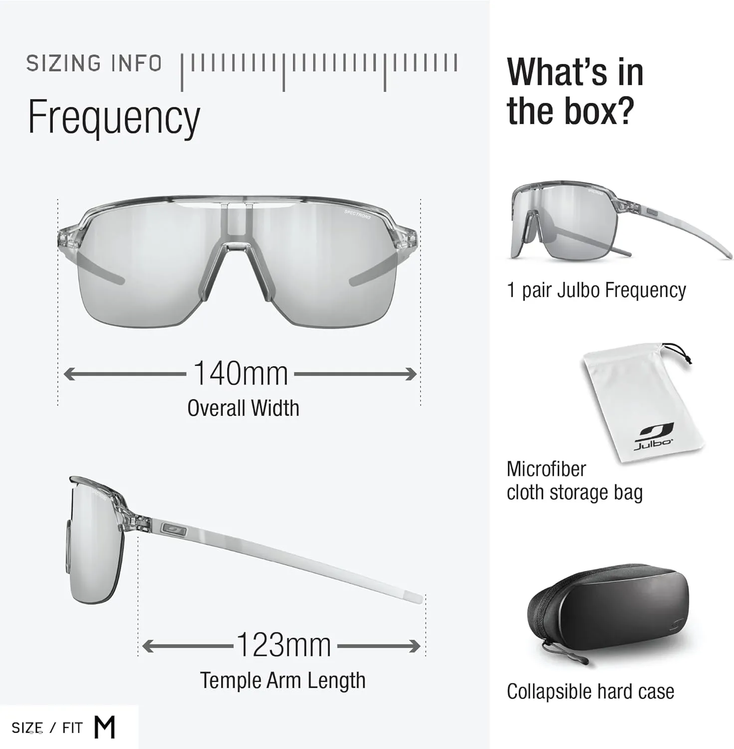 Julbo Frequency Photochromic Performance Sunglasses | Men & Womens MTB/Cycling, Trail Running, Baseball Eyewear UV ABC 100%