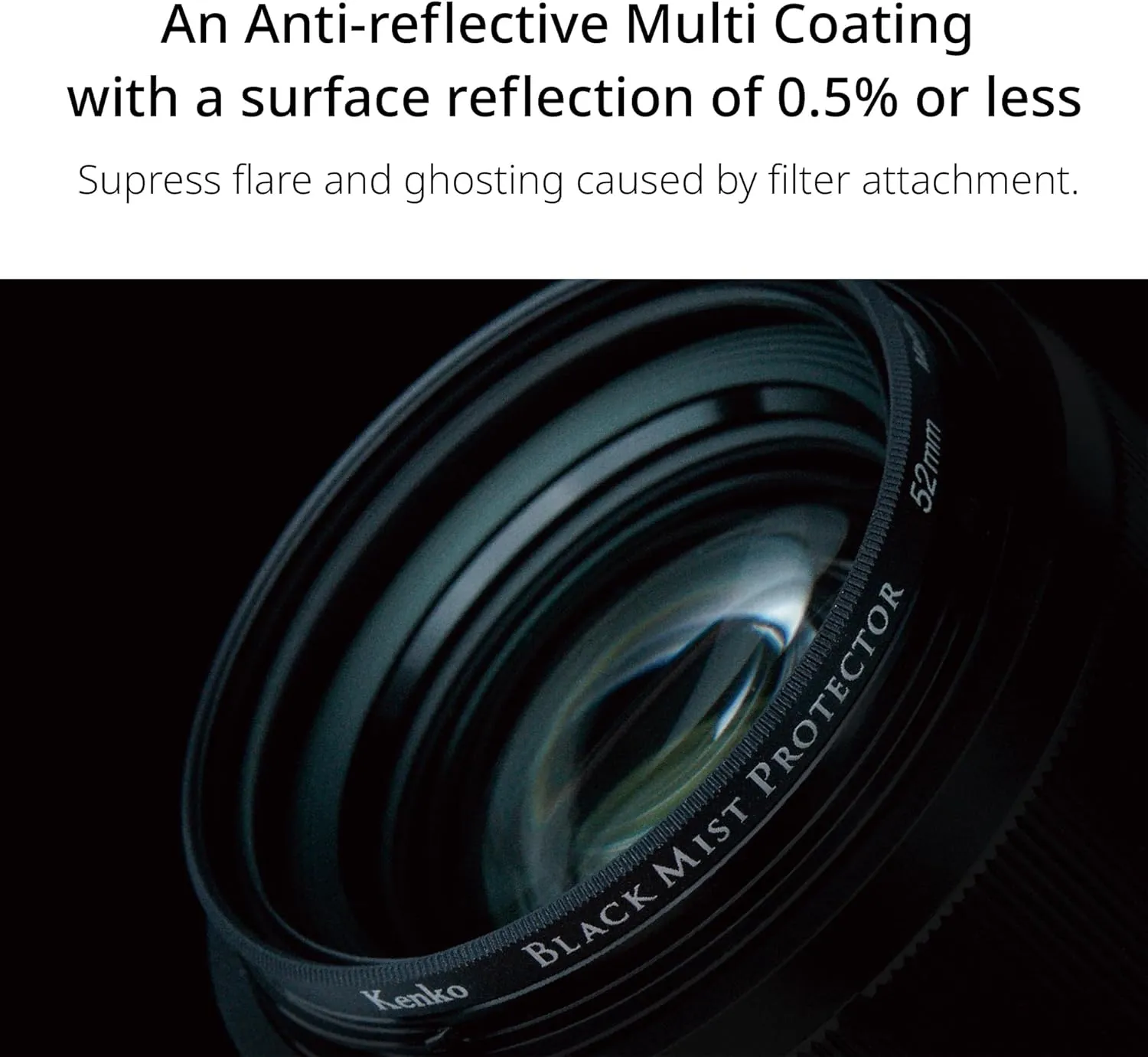 Kenko Lens Protection & Soft Effect Filter Black Mist Protector φ72mm, Multi-coted, 0.25 Soft Effect, for That Perfect Cinematic Scene, Made in Japan 825655