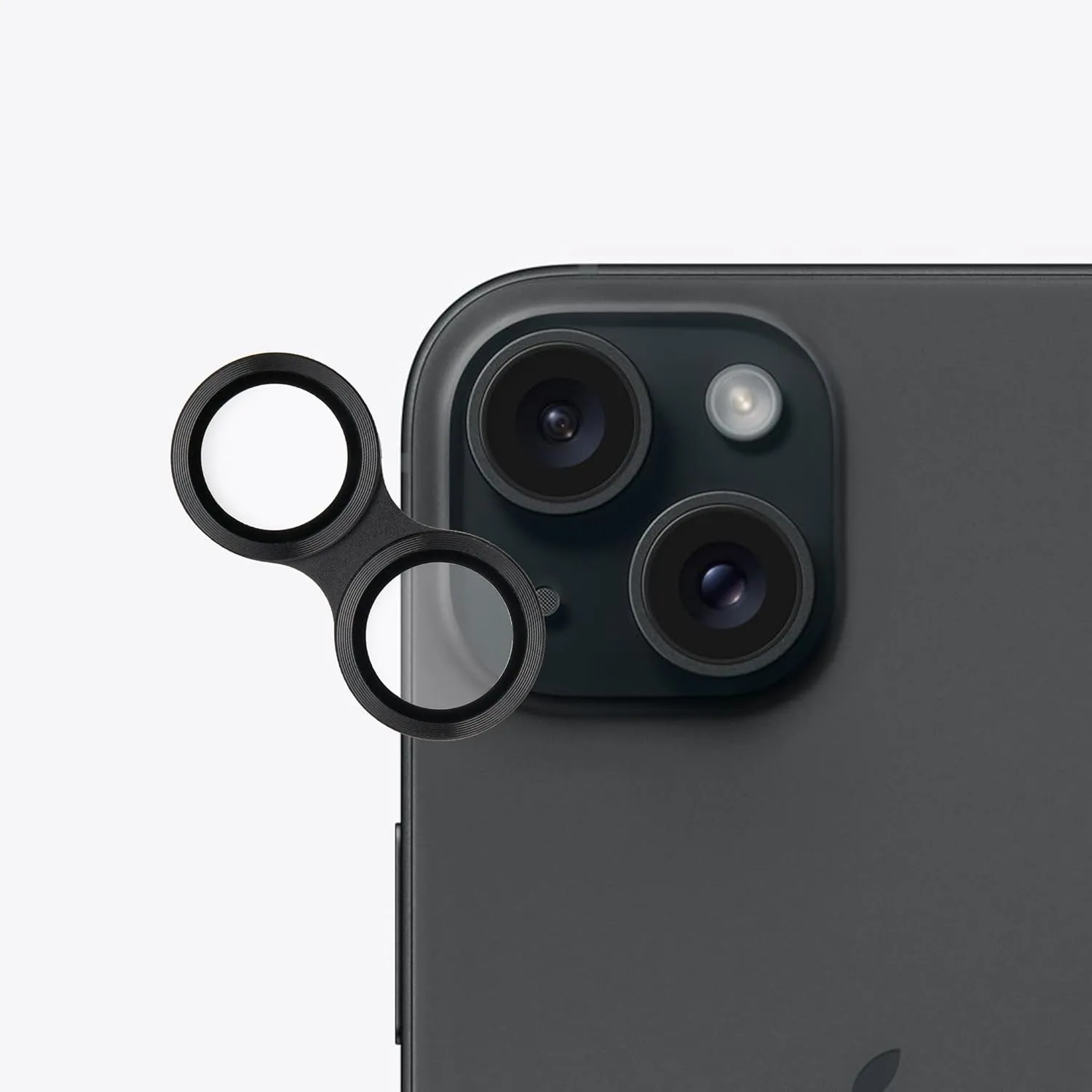 Kenko Smartphone Lens Protector for iPhone 15 / 15Plus Black, Tempered Glass, 95% High-Transmission Rate, Water Repellent &Anti-Fingerprint Coating, Colored Aluminum 799840