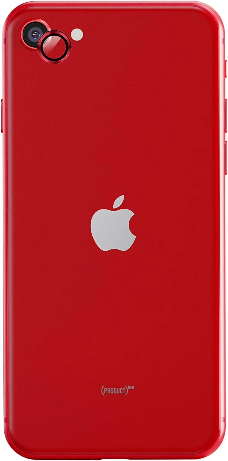 Kenko Smartphone Lens Protector for iPhone SE3 / SE2 Red, Tempered Glass, Water Repellent &Anti-Fingerprint, Colored Aluminum 799628