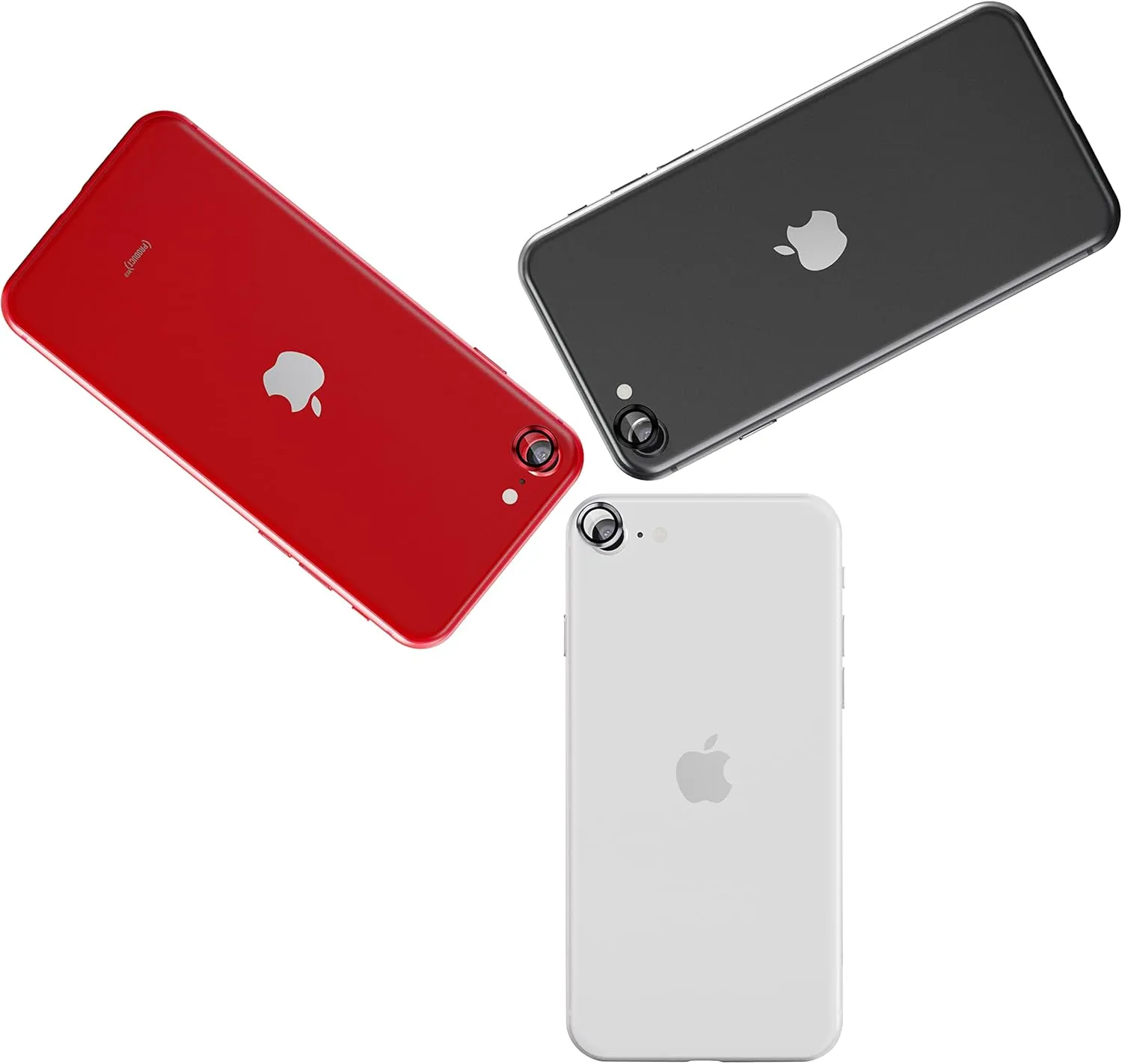 Kenko Smartphone Lens Protector for iPhone SE3 / SE2 Red, Tempered Glass, Water Repellent &Anti-Fingerprint, Colored Aluminum 799628