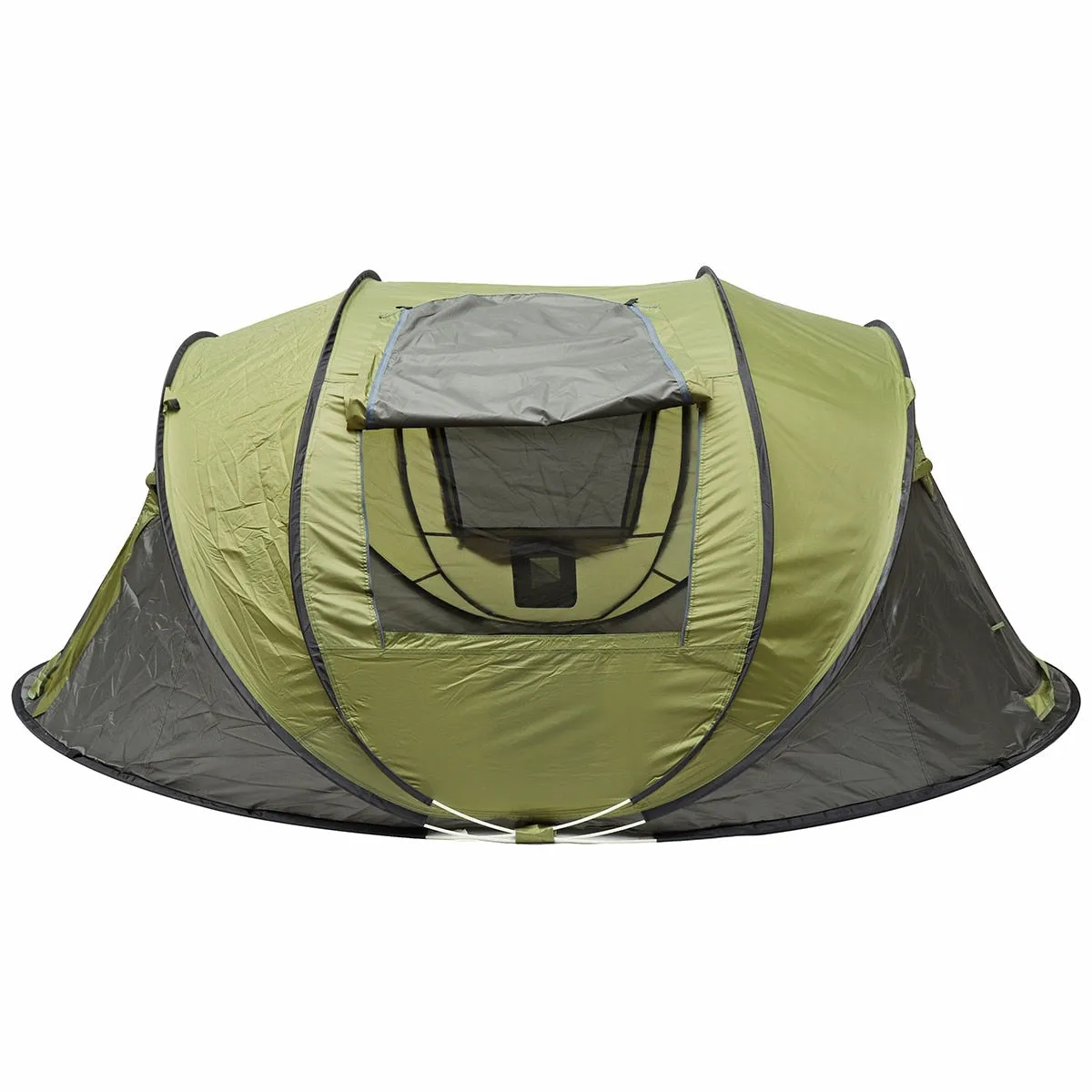 Khaki 5-8 People Windproof Pop-up Family Tent 4 Season