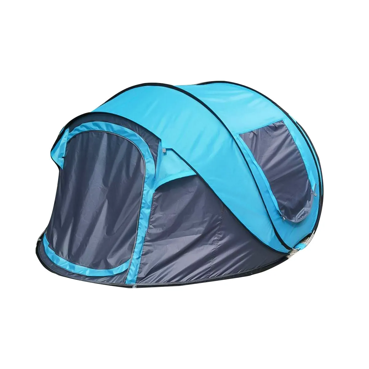 Khaki 5-8 People Windproof Pop-up Family Tent 4 Season