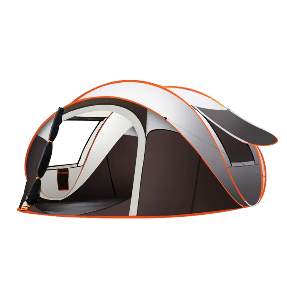 Khaki 5-8 People Windproof Pop-up Family Tent 4 Season