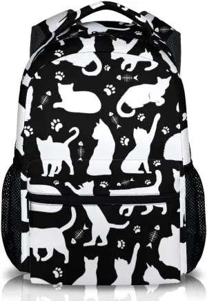 Kids Backpack for Gift, Cat Bookbag for Preschool Elementary Kindergarten, Large Capacity Boys Girls Book bag for School Travel Hiking