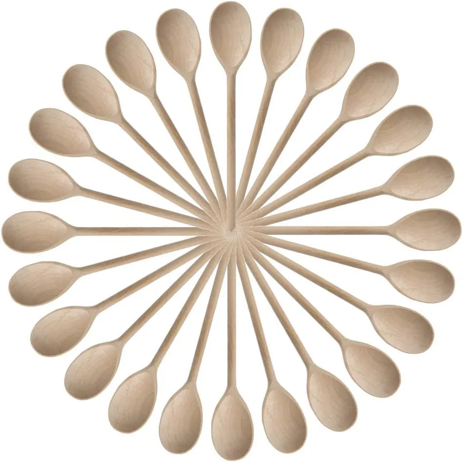 Kitchen Wooden Spoons Mixing Baking Serving Utensils Puppets 12 inch - Set of 24 ROUNDSQUARE